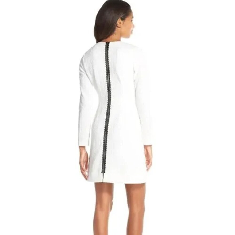 Maia Dress S Jacquard A-Line Mini NWOT Long Sleeves